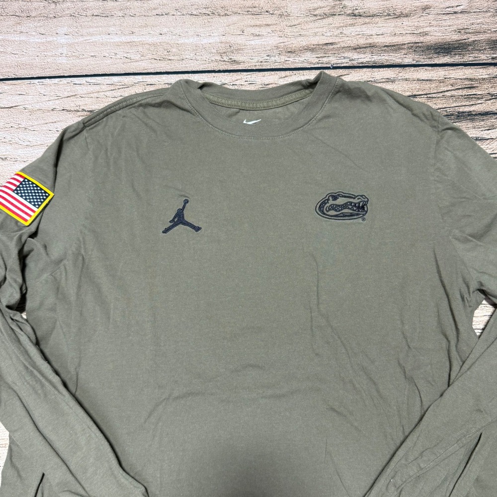 Jordan Long Sleeve T-Shirt Men Large Green Florida Gators OHT Military The Swamp - Picture 2 of 7